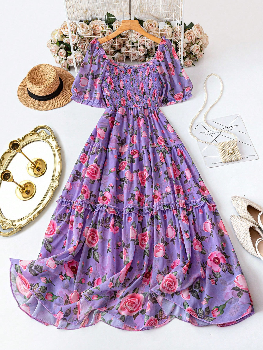 Step into sunshine and charm with this Chic Plus Size Floral Summer Dress. Featuring a flattering square neckline and a vintage-inspired floral print, it brings a romantic touch to your warm-weather wardrobe. Designed to celebrate curves with comfort and style, this dress is perfect for garden parties, brunch dates, or simply twirling through summer days with a playful spirit.