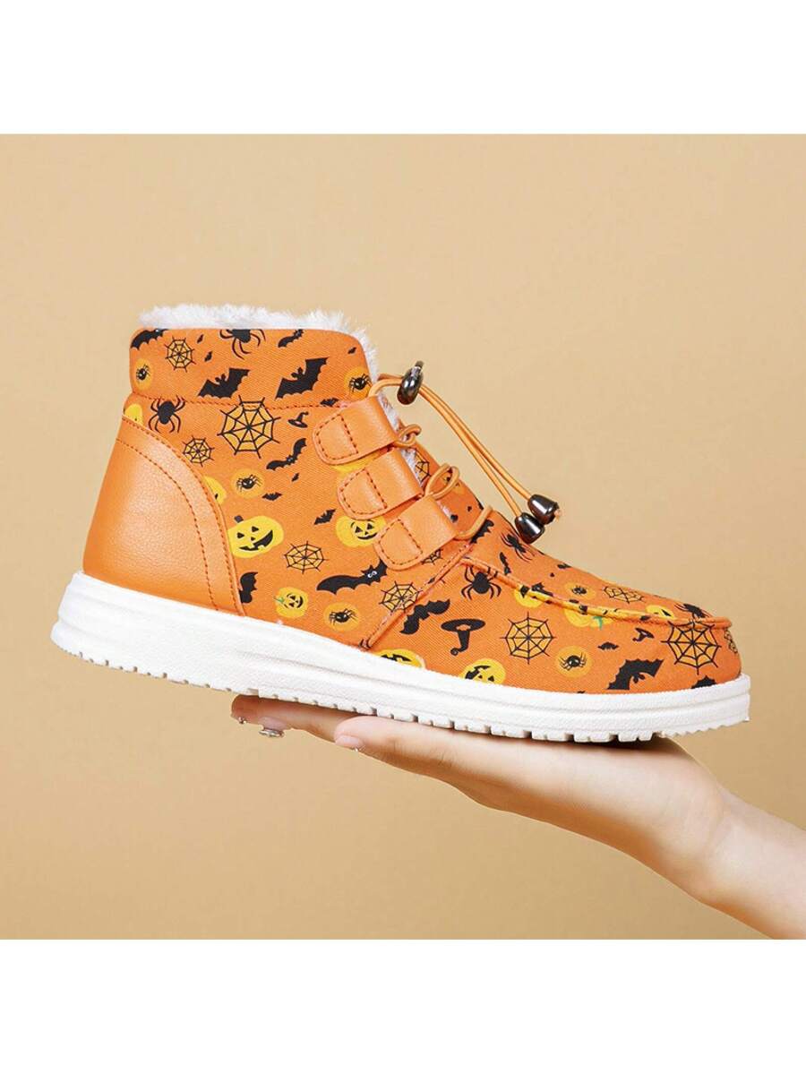 Step into spooky season with these Halloween Pumpkin Head Cotton Shoes! Featuring a non-slip large sole and a comfy elastic band, they keep your feet cozy and secure while you celebrate. Perfect for adding a playful touch to your Halloween outfit, these shoes combine festive fun with everyday comfort.