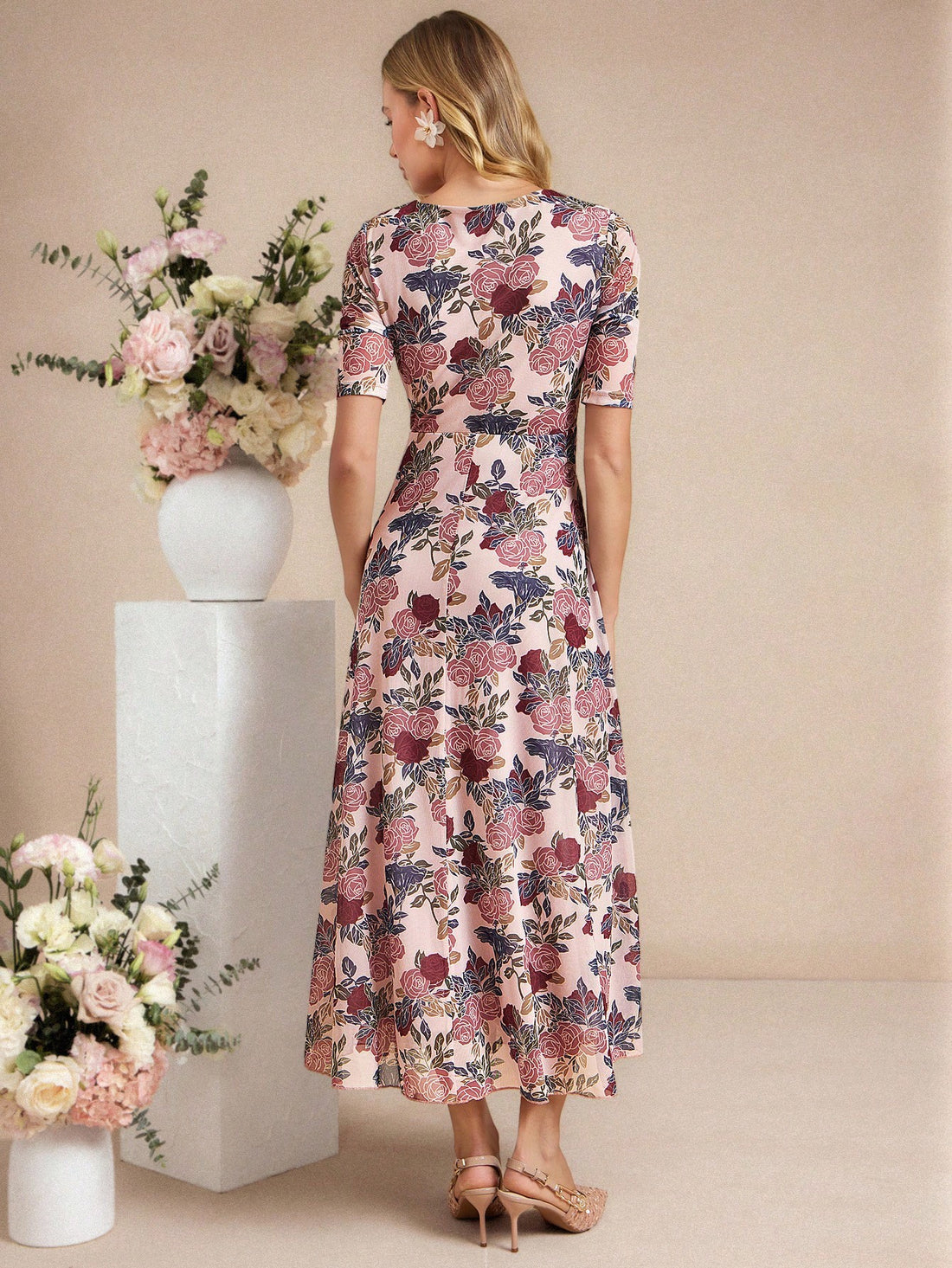 Step into charm and grace with this playful high-waisted floral print dress, perfect for your next afternoon tea. Its flattering cut accentuates your silhouette while the vibrant floral pattern adds a dash of whimsy. Whether sipping tea or catching up with friends, this dress keeps you effortlessly stylish and ready to delight.