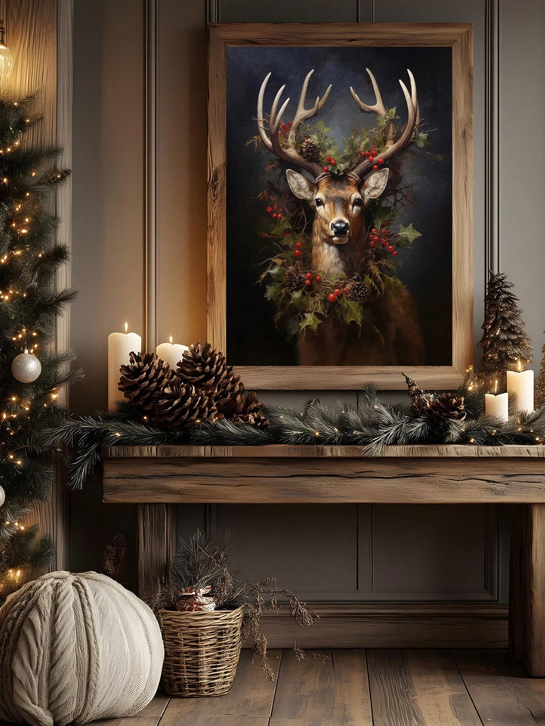 Add a touch of holiday magic with this Vintage Christmas Majestic Reindeer Canvas Poster. Perfect for spreading festive cheer, this charming wall art brings a nostalgic winter wonderland vibe to any room. Whether decorating your home or gifting to a loved one, the majestic reindeer design captures the spirit of Christmas in a playful and heartwarming way. Celebrate the season with style and whimsy!