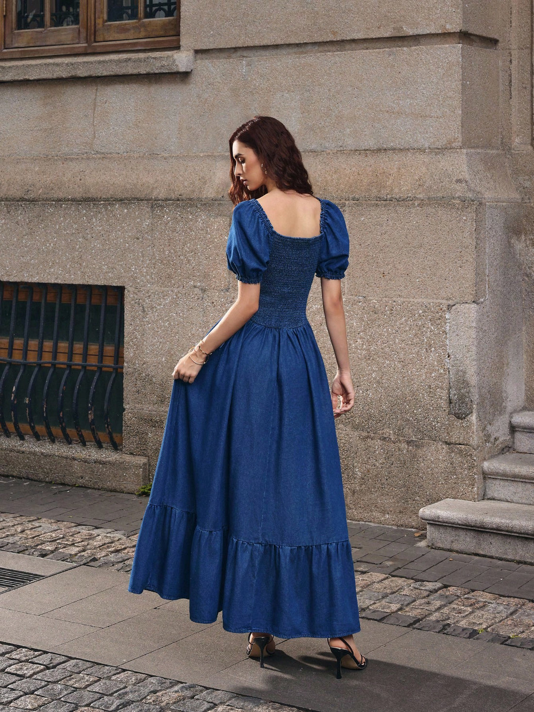 This charming denim dress is your new go-to for effortless style! The sweetheart neckline adds a touch of romance, while the playful puff sleeves bring personality to every outfit. The front tie detail cinches your waist beautifully, creating a flattering silhouette that works for casual outings or dressed-up occasions. Crafted from classic denim, it's durable enough for everyday wear yet polished enough to turn heads. Whether you're grabbing coffee or heading out for an adventure, this dress delivers comfo