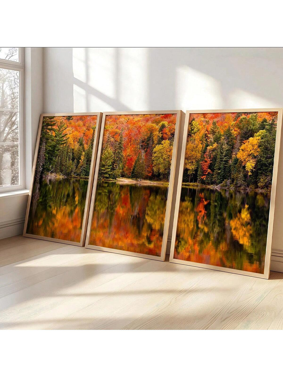 Bring the magic of fall indoors with this stunning 3-piece autumn landscape canvas set. These extra-large wall prints burst with rich, warm colors that transform any room into a cozy retreat. Perfect for adding a splash of seasonal charm, each piece pairs beautifully to create a captivating panorama that invites you to fall in love with autumn all year round. Ready to turn your walls into a playful celebration of nature’s best season!