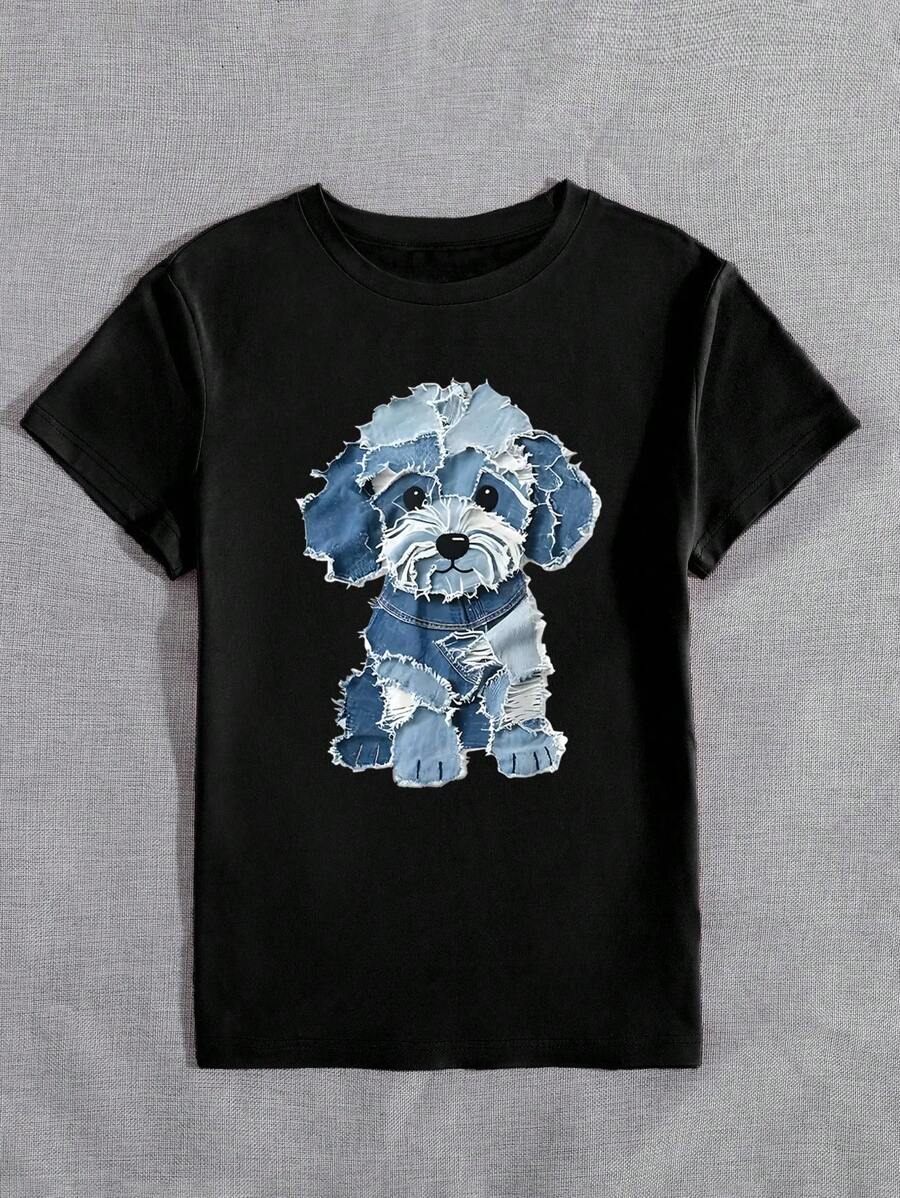 Bring a playful, vintage vibe to your casual days with this Patchwork Dog Graphic T-Shirt. Designed for women who love comfort and a touch of whimsy, its unique patchwork dog illustration adds character to your everyday look. Soft, breathable fabric keeps you cozy from morning strolls to afternoon hangouts, making it a fun and easy choice for any laid-back occasion.