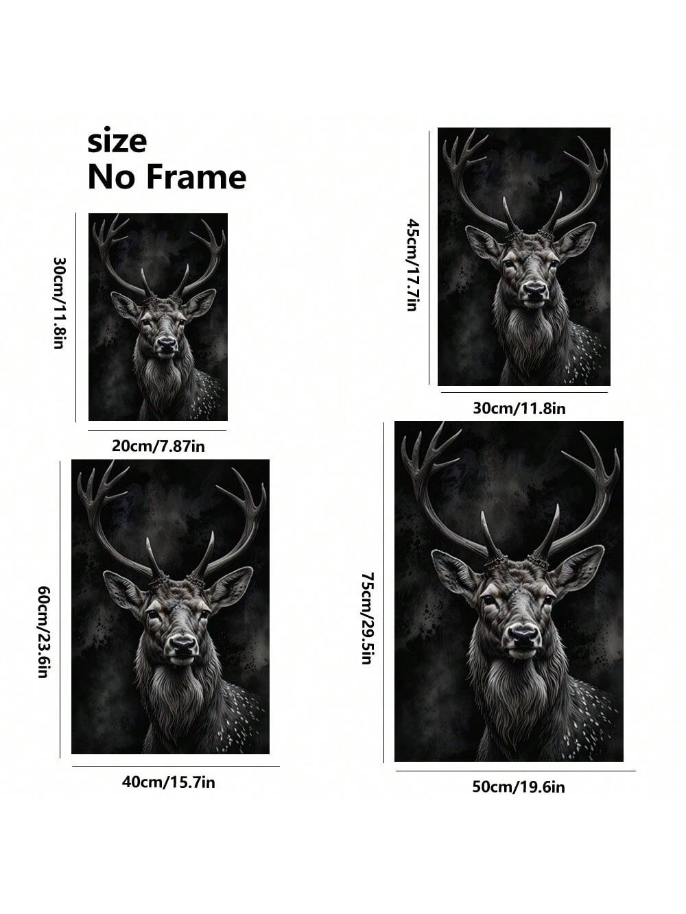 Add a touch of wild charm to your space with this Elegant Frameless Dark Antler Canvas Art. Its sleek, modern design brings nature indoors without the fuss of a frame, making it perfect for both home and office. Let these dark antlers spark conversations and add a playful yet sophisticated vibe to your walls. Easy to hang and impossible to ignore!