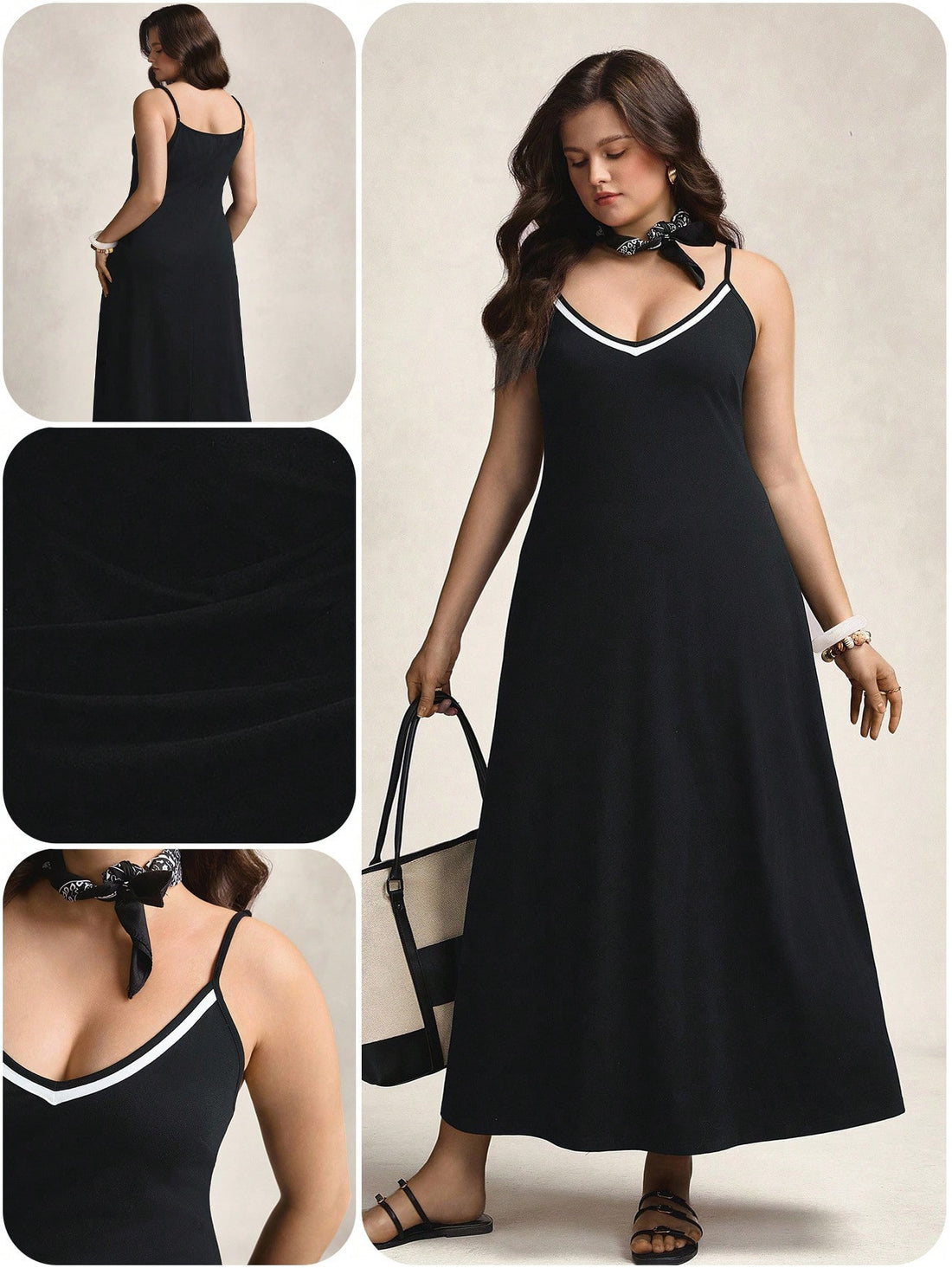 Step into sunshine and style with this Chic Plus Size Summer V-Neck A-Line Slip Dress. Its breezy silhouette and flattering V-neck effortlessly enhance your curves, making it your go-to for weddings, graduations, or escaping on vacation. Light, flowy, and oh-so-comfortable, it promises all-day ease with a splash of playful charm wherever you wear it.