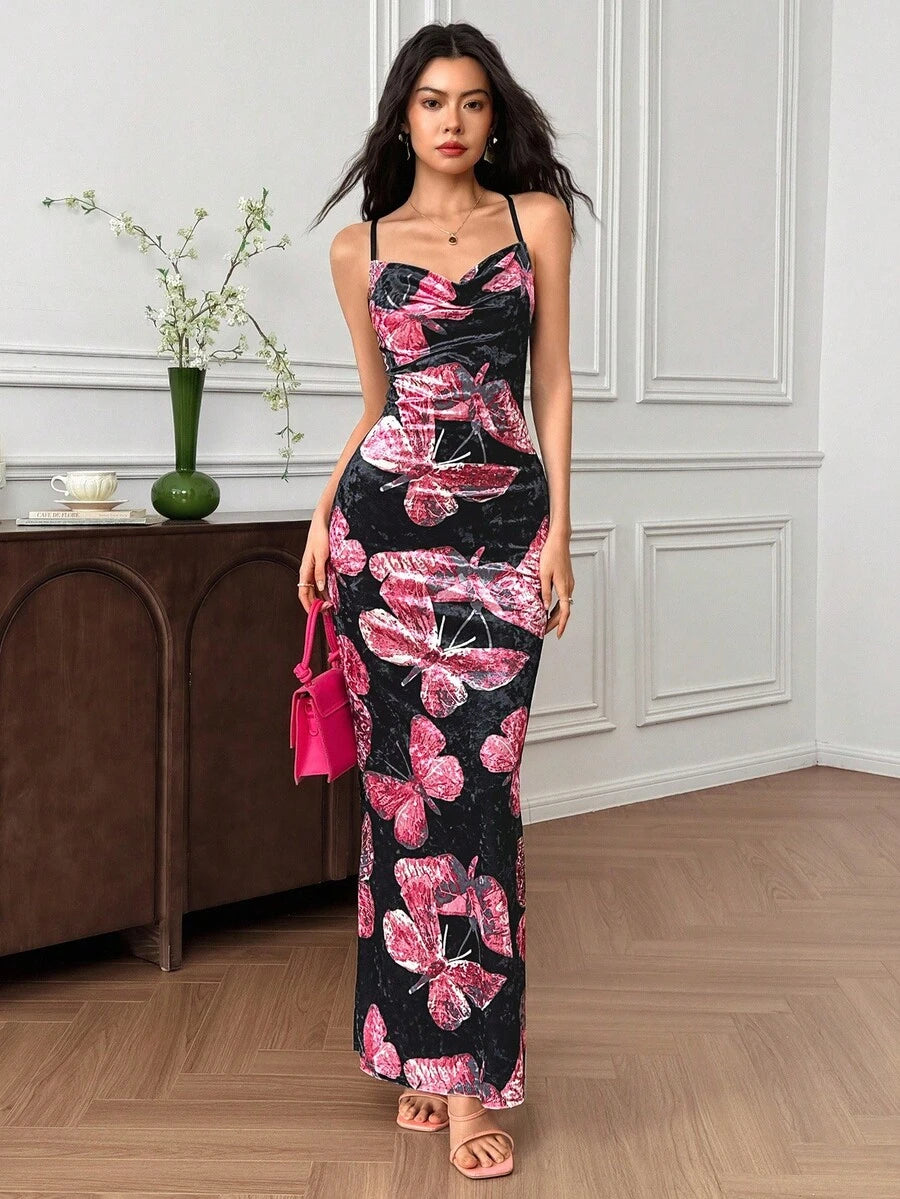 Step out in style with this Elegant Floral Print Fishtail Hem Dress, designed to make you twirl with joy at weddings and birthday parties alike. The playful fishtail hem adds a flirtatious flare, while the vibrant floral pattern keeps your look fresh and fun. Perfect for celebrating life's special moments with a dash of elegance and a sprinkle of charm!