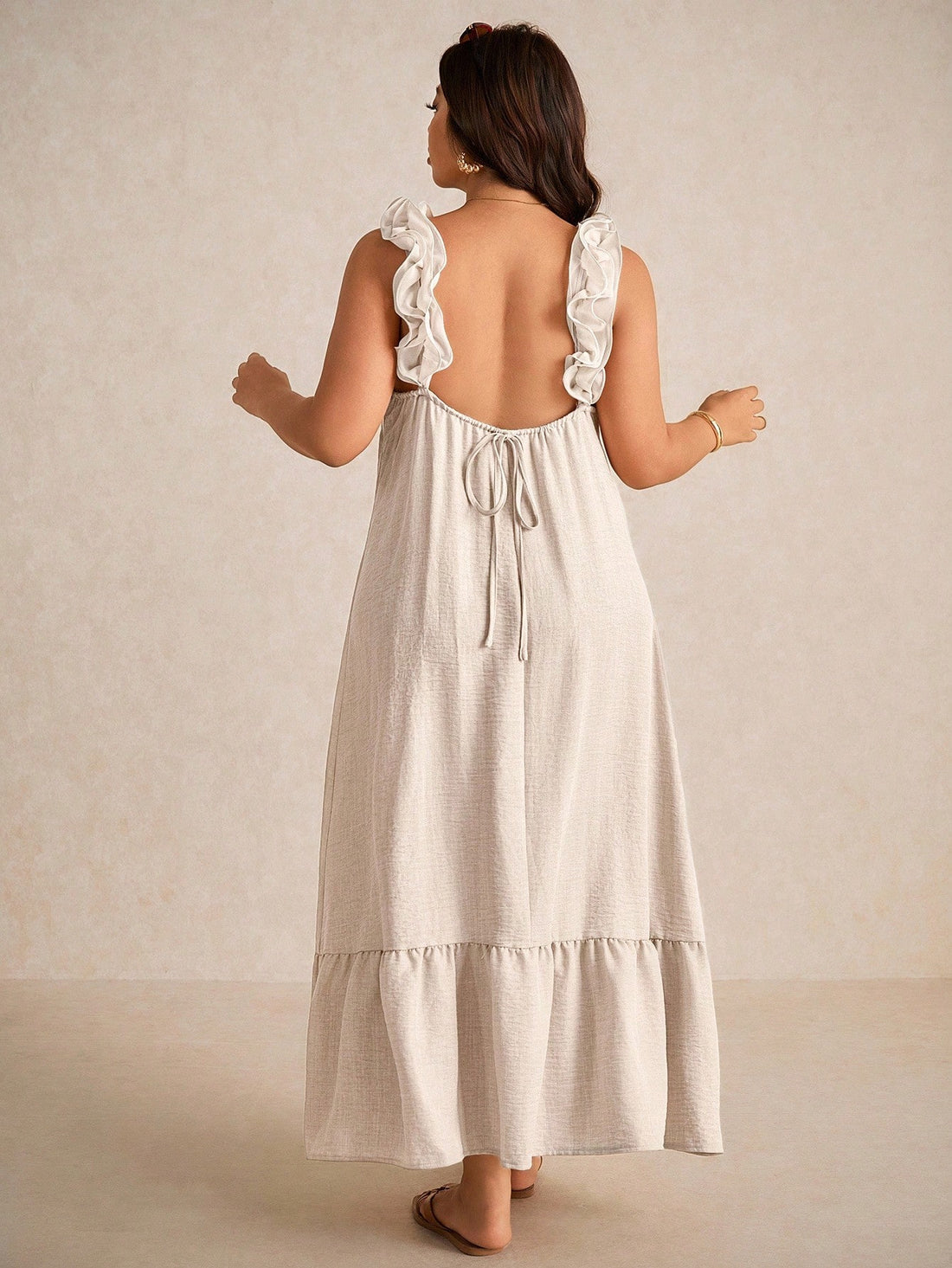 Twirl into the season with this charming plus-size A-line dress that's equal parts elegant and easy-breezy. The delicate floral lace detailing adds a touch of romance, while the relaxed silhouette flatters and moves with you. Perfect for holiday gatherings, casual brunches, or whenever you want to feel effortlessly put-together. Slip it on, feel fabulous, and let the compliments flow!