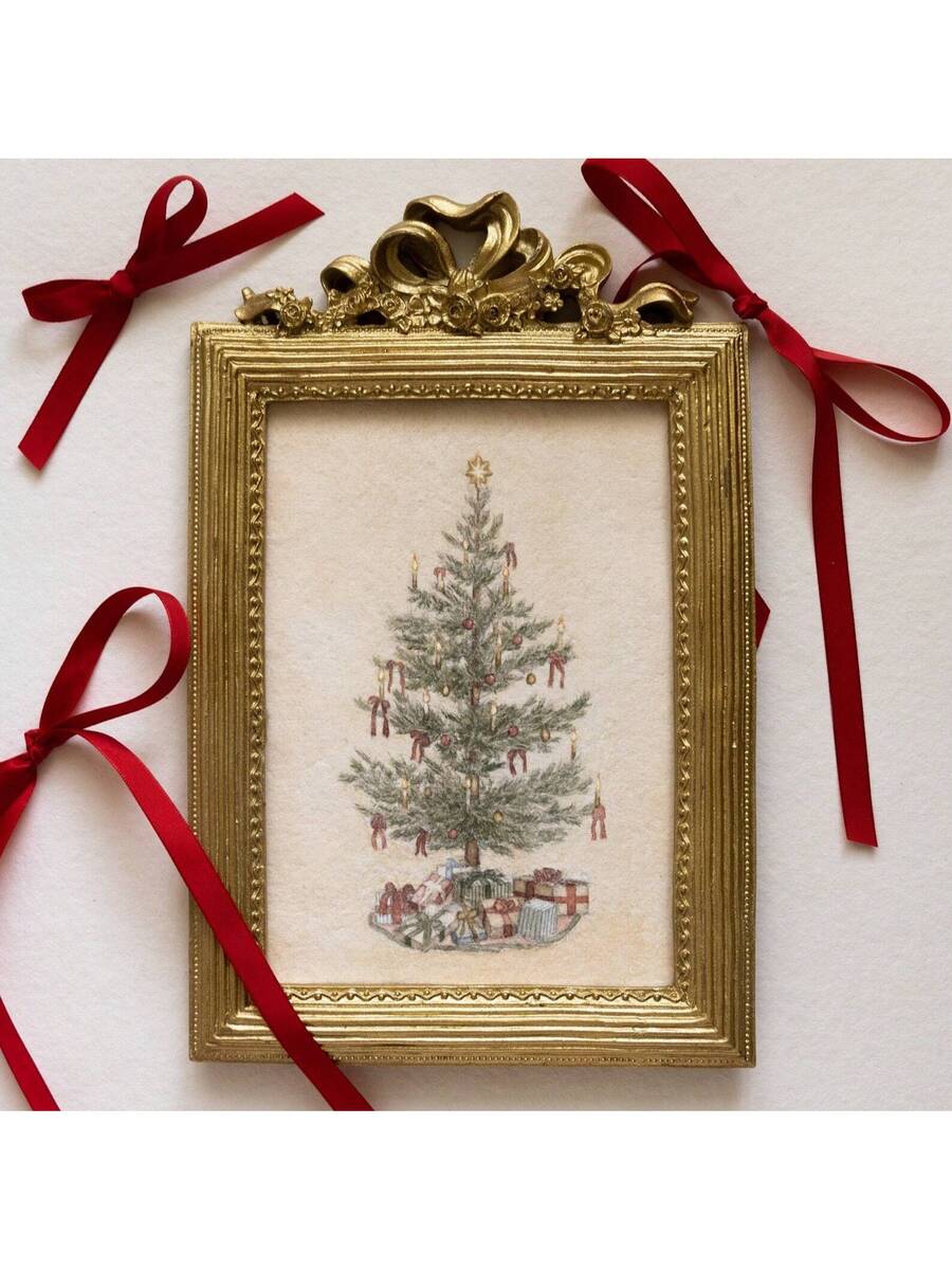 Bring festive cheer to any room with this charming watercolor Christmas tree print! Rendered in soft, vintage-inspired hues, this frameless artwork captures the cozy warmth of holiday traditions. Perfect for bedrooms, living rooms, or anywhere you want to sprinkle seasonal magic, it pairs beautifully with rustic décor and modern spaces alike. The delicate brushwork and muted palette create an understated elegance that celebrates the season without overwhelming your walls. Hang it solo for subtle sophisticat