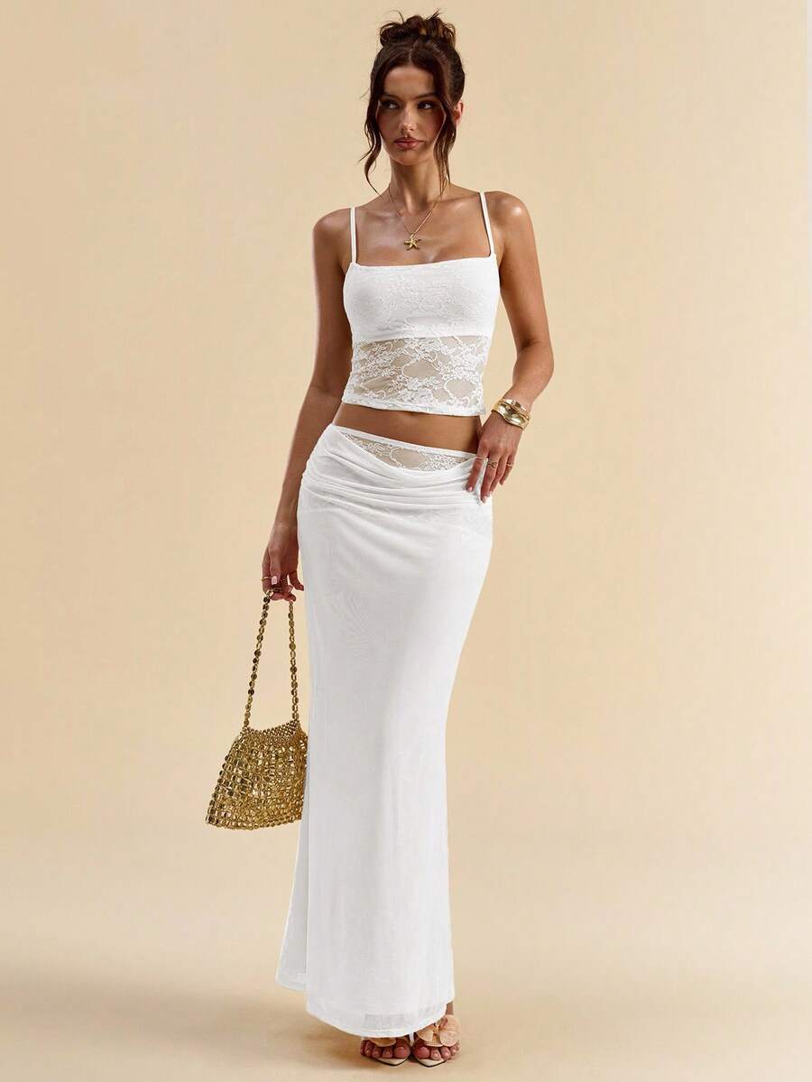 Fabric detail of Chic and Comfortable Women's Casual Sleeveless Top & Mini Skirt Set for Summer Adventures for women co-ord styling