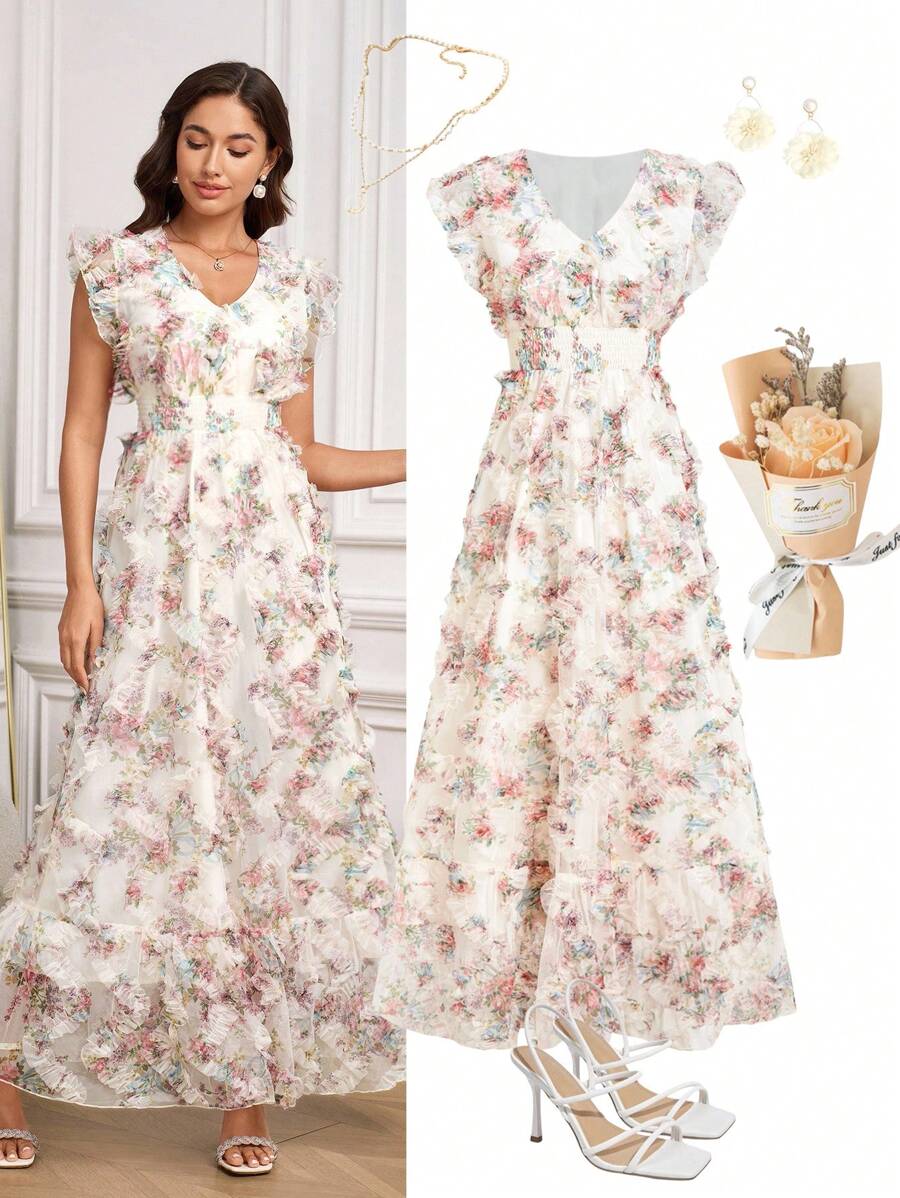 Step into sunshine with this Elegant Apricot Shirred Cap Sleeve Dress, designed to brighten your spring and summer moments. Its soft apricot hue and charming shirred detail create a playful yet sophisticated vibe, perfect for garden parties or weekend getaways. The cap sleeves add just the right touch of flirty flair while keeping you cool and comfortable. Celebrate every sunny day in style and effortless grace with this delightful dress.