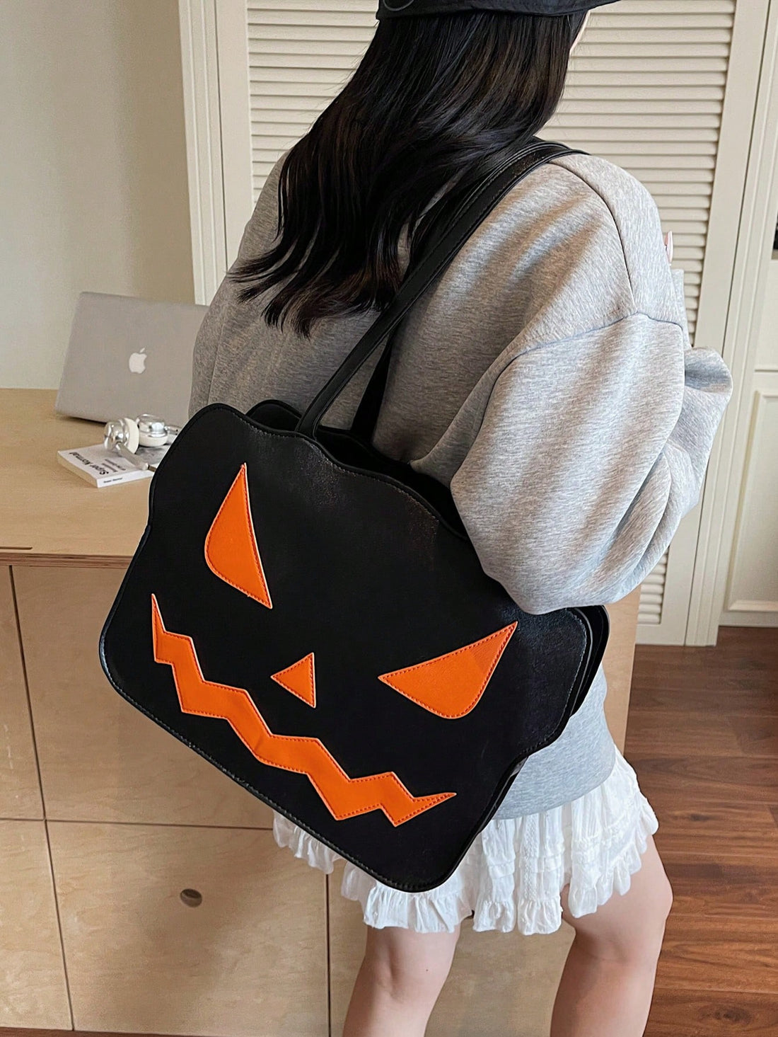 Add a splash of fun to your day with this Quirky Pumpkin Contrast Color Tote Bag! Its vibrant pumpkin design and contrasting colors make it a standout accessory for parties, shopping sprees, travel adventures, or school days. Lightweight yet roomy, it carries all your essentials with a playful twist wherever you go.