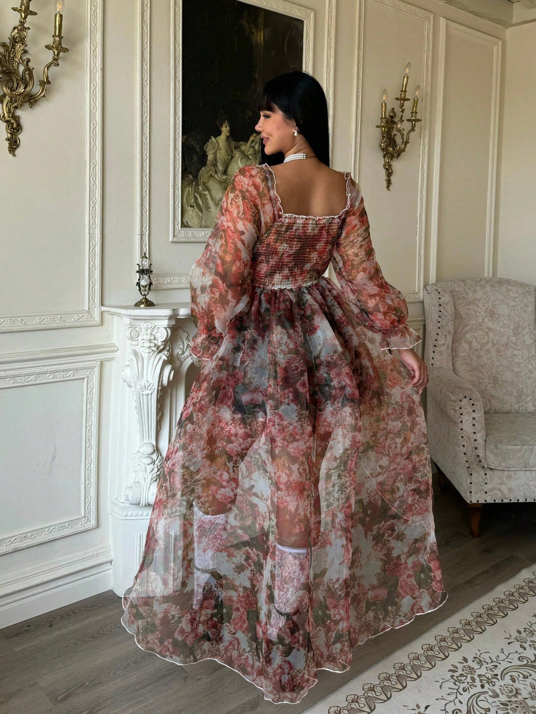 Step out in style with this Elegant Romantic Dress featuring charming floral puff sleeves crafted in a French niche design. Perfect for birthdays or those special formal moments, it brings a playful yet sophisticated vibe that will make you feel unforgettable. Embrace your romantic side and let the delicate details do the talking at your next event.