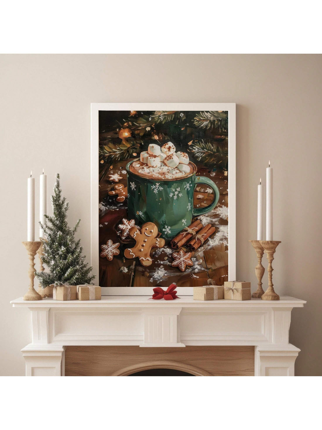 Warm up your walls this season with our delightful Christmas Hot Chocolate Wall Art! This charming piece brings festive cheer and cozy vibes to any kitchen or dining space. Perfect for holiday decorating, it captures the magic of winter gatherings and hot cocoa moments. Whether you're a holiday enthusiast or looking to add seasonal flair to your home, this playful artwork spreads joy and nostalgia. Transform your space into a winter wonderland that makes everyone smile!