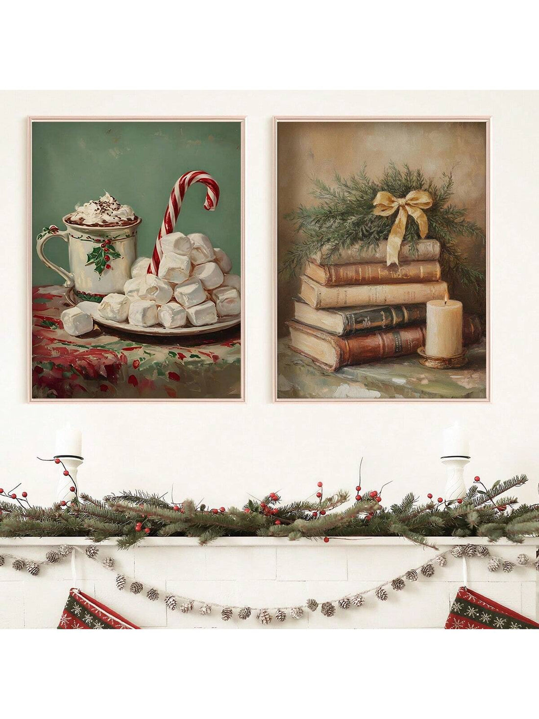 Add a sprinkle of holiday magic to your space with this charming vintage Christmas wall art. Featuring festive hot chocolate and candy cane designs, this canvas brings warmth and cheer to any room. Perfect for creating a cozy holiday vibe, it’s an easy way to spread joy and invite sweet seasonal moments into your home.