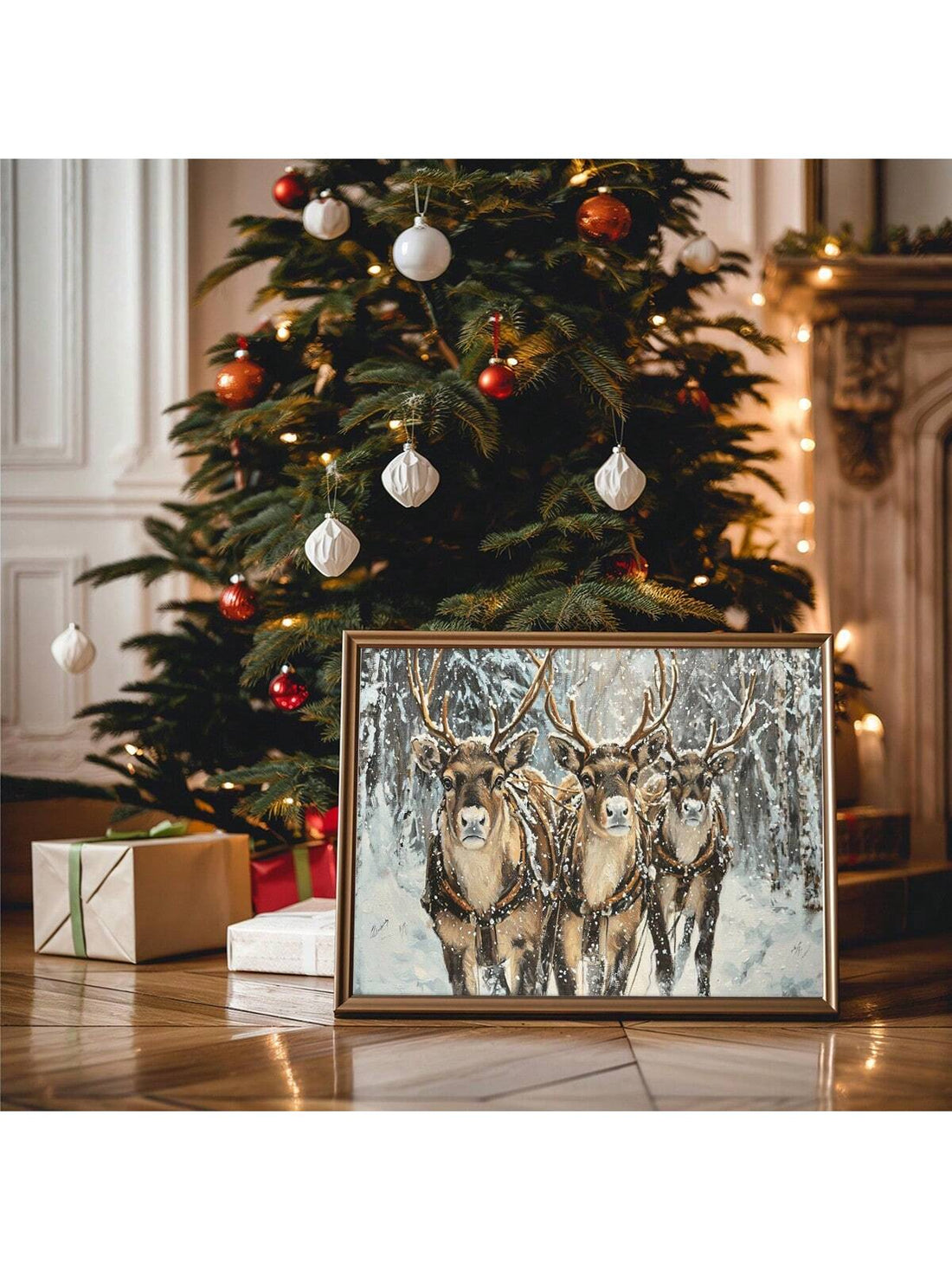 Bring a splash of holiday cheer with this vintage reindeer canvas poster! Its rustic design adds cozy charm to your festive decor, making any room feel warm and inviting. Perfect for creating a playful Christmas vibe, this wall art captures the magic of the season with timeless style.