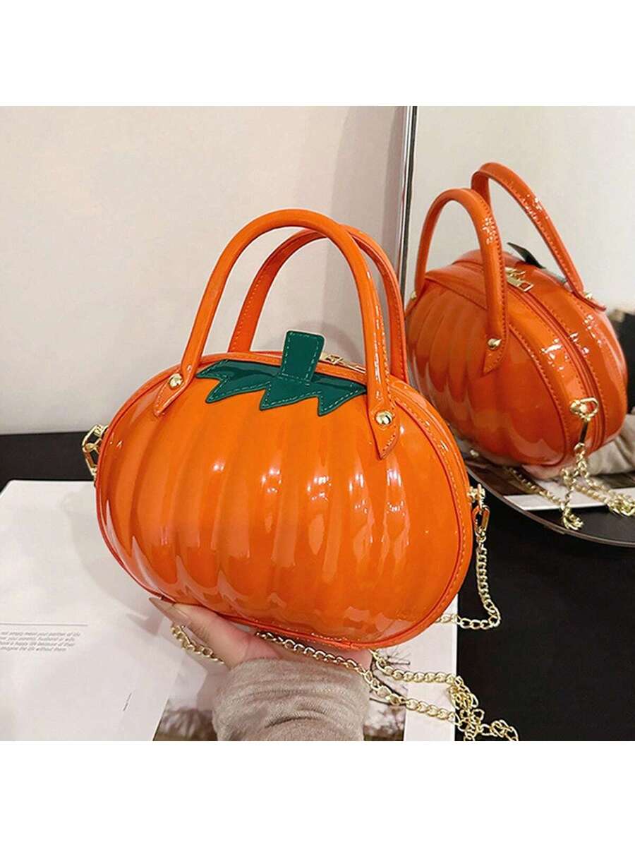 Carry a touch of Halloween magic everywhere with this Cute Pumpkin Handbag! Its playful design pairs perfectly with your party outfit or everyday look, while the stylish chain crossbody strap keeps your hands free for fun. Lightweight and eye-catching, it’s the perfect companion for spooky celebrations or adding a festive twist to your daily style.