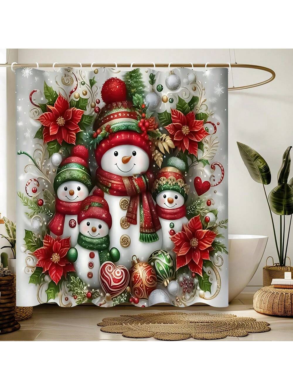 Add a touch of holiday cheer to your bathroom with this Adorable Christmas Snowman Shower Curtain. Featuring a joyful snowman design, it instantly brings festive fun and warmth to your space. Made to brighten your mornings and spread seasonal smiles, this shower curtain is the perfect way to celebrate the holidays while keeping your bath cozy and stylish.