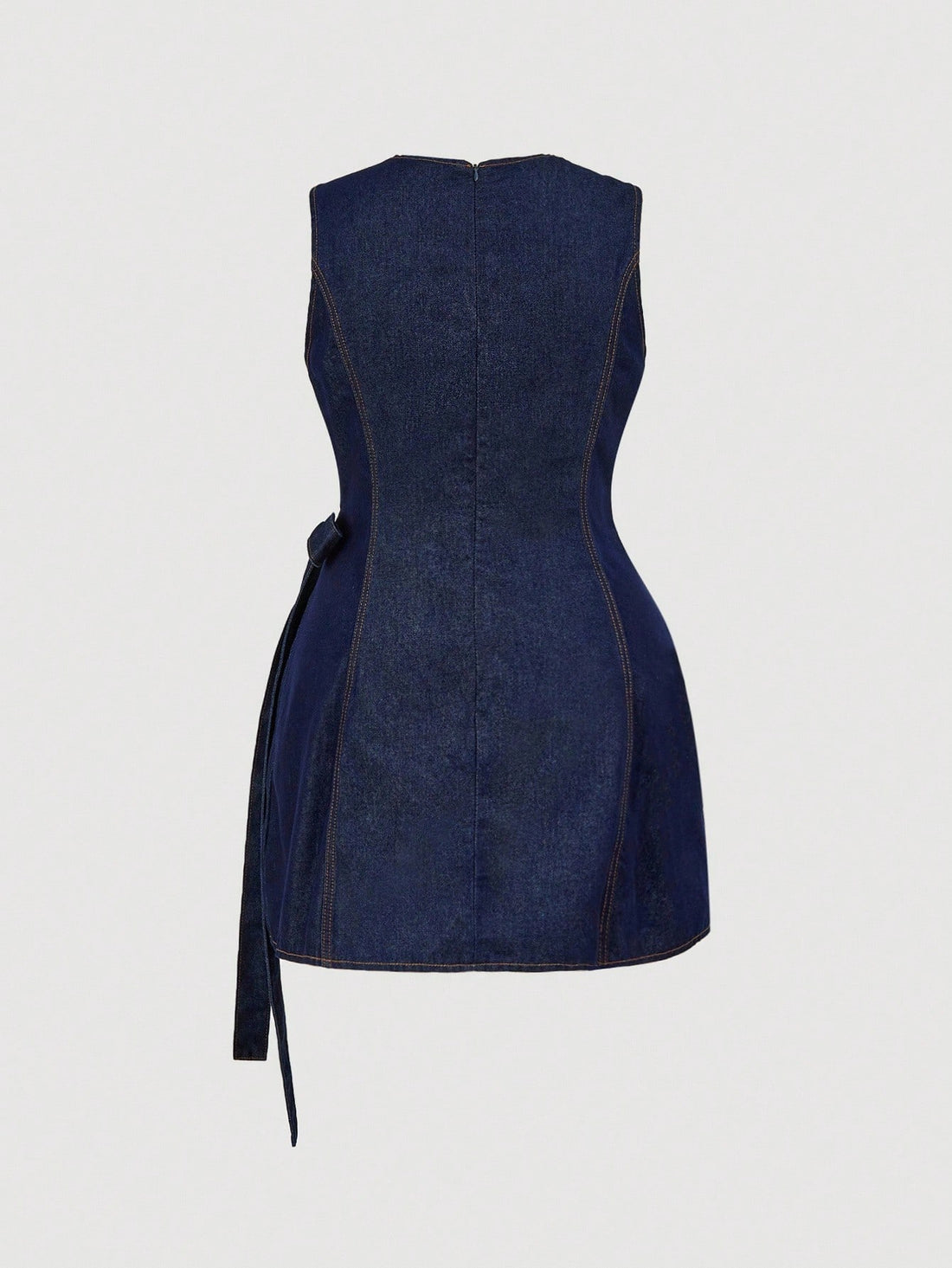 Step out in style with this plus size dark blue denim wrap dress that combines comfort and charm effortlessly. The flattering wrap design and tied bow highlight your curves playfully while providing an adjustable fit. Perfect for casual outings or fun gatherings, this dress brings a touch of denim coolness with a feminine twist.