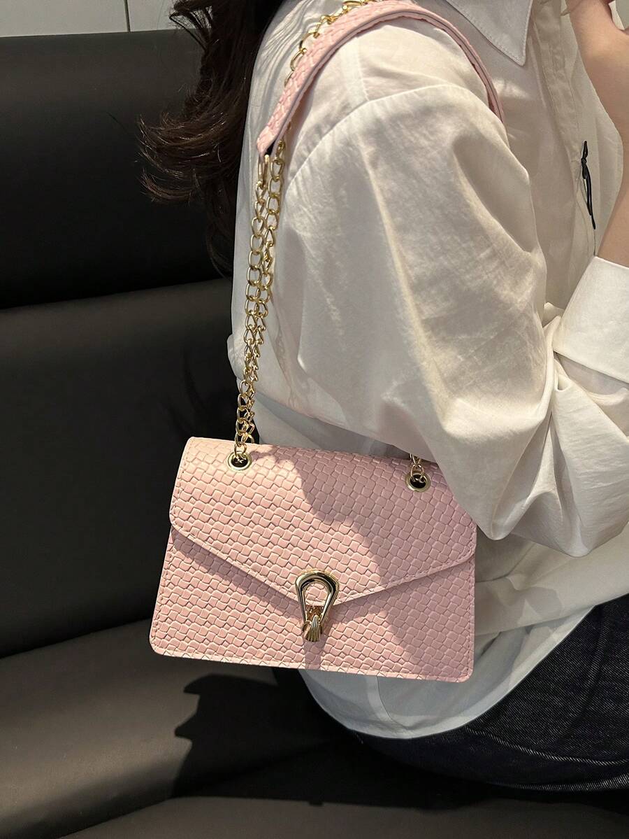 Bring a splash of fun to your daily routine with this vibrant candy-colored crossbody handbag. Featuring a woven texture and a clear one-shoulder design, it combines playful style with practical hands-free convenience. Perfect for commuters who love to make a bold statement while staying organized on the go.