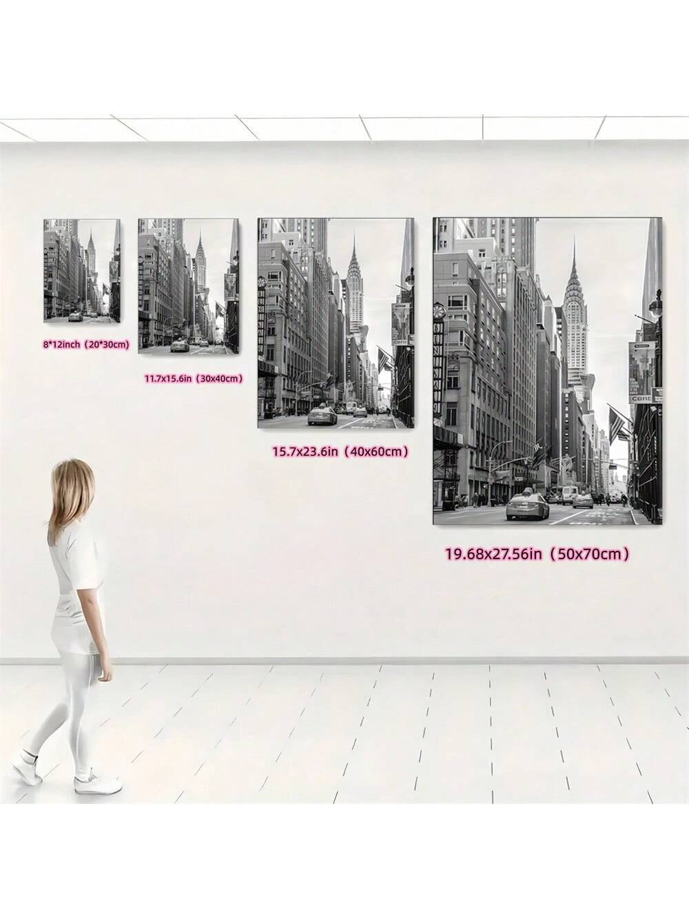 Transform your walls with a dash of city charm! This elegant black and white NYC canvas print brings timeless sophistication to any room. Perfect for home or office, it captures the iconic spirit of New York with a sleek, minimalist vibe. Add a playful yet classy touch that sparks conversation and invites you to daydream of city adventures every day.