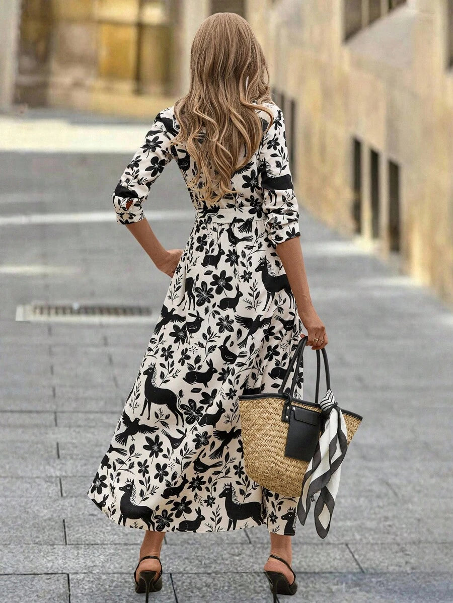 Step into effortless style with this Casual Striped Print Long Shirt Dress! Designed with a flattering waist tie, it gives you the perfect silhouette while keeping things comfy. Lightweight and breezy, it’s your go-to for those crisp spring mornings and cozy autumn afternoons. Whether you’re out brunching or strolling the park, this dress brings a playful charm to every moment.