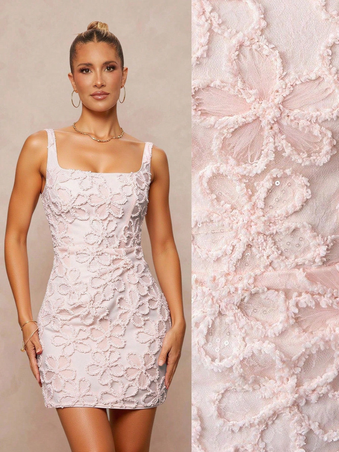 Step into the spotlight with this playful mini dress, shimmering with delicate sequin embroidery that catches every ray of summer sun. Perfect for beach weddings or lively parties, its lightweight design keeps you cool while radiating effortless elegance. Dance, laugh, and shine in a dress that’s as fun and vibrant as your celebration.