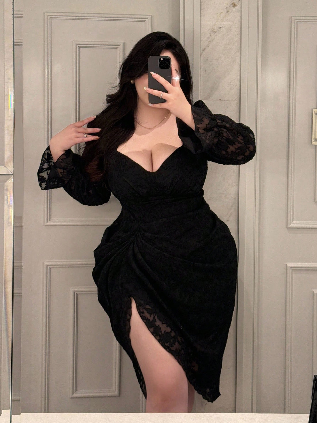 Embrace your inner vintage goddess with this stunning black floral maxi dress. The elegant square neckline frames your shoulders beautifully, while the asymmetric ruched waist creates a flattering silhouette that moves with you. Perfect for fall gatherings, date nights, or whenever you want to turn heads. This timeless piece effortlessly transitions from day to evening, proving that classic style never goes out of fashion. Slip it on and let the drama unfold.