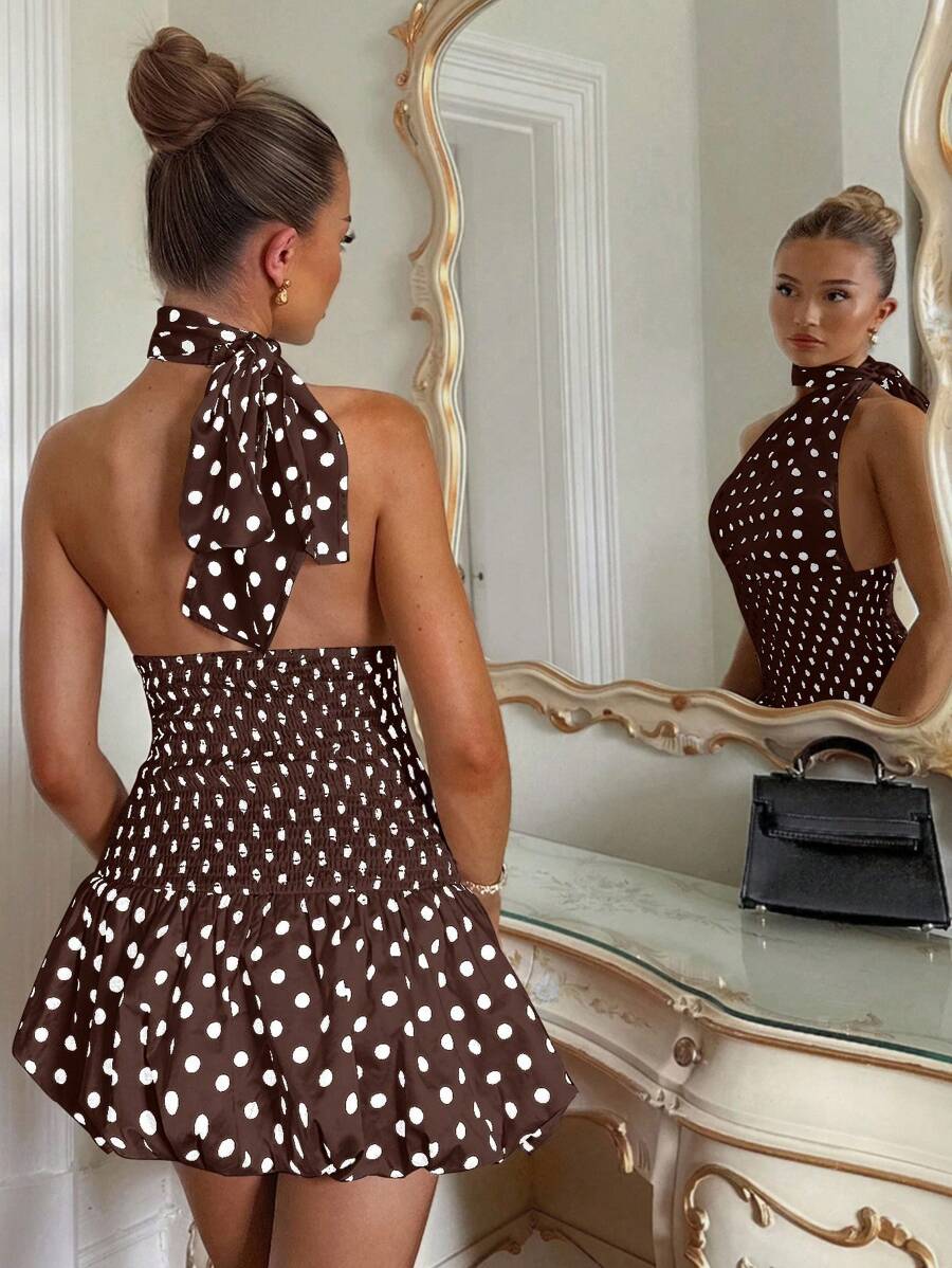 Step into the spotlight with this charming vintage-inspired bodycon mini dress, featuring classic polka dots that never go out of style. The fitted silhouette hugs your curves beautifully while the playful dot pattern adds a touch of retro flair. Perfect for summer romance or dancing the night away at your favorite concert, this dress transitions effortlessly from casual dates to special occasions. Lightweight and flattering, it's the go-to piece for anyone who loves timeless style with a fun twist.