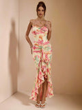 Blue backless maxi dress view 5