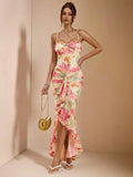 Blue backless maxi dress view 7