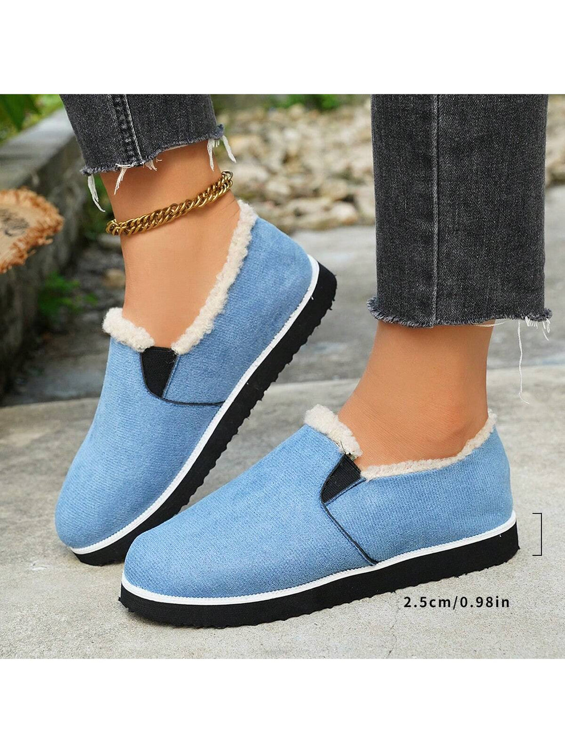 Step into effortless style and cozy comfort with these Lightweight Women's Casual Slip-On Ankle Boots. Designed for all-season wear, their warm lining keeps your feet snug without overheating. Easy to slip on and off, they’re perfect for on-the-go days when you want comfort and flair in one playful package. Whether you're running errands or meeting friends, these boots add a touch of fun to every step.