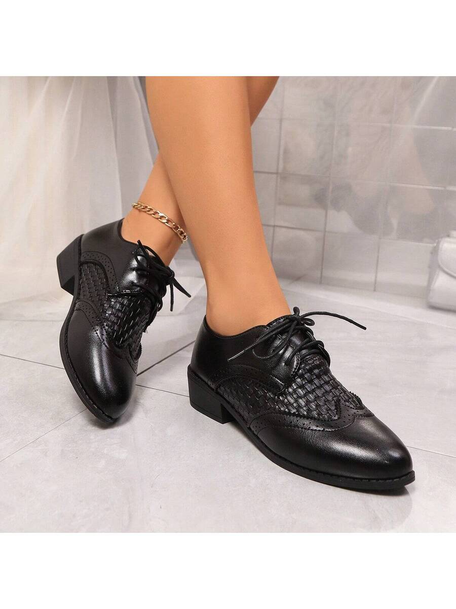 Step up your style game with these British-inspired large-size casual shoes! Featuring breathable leather and a mid heel for comfort, their lace-up design keeps you looking sharp while letting your feet breathe. Perfect for those who want fashion and ease in every step—because why settle for ordinary when you can be effortlessly chic?