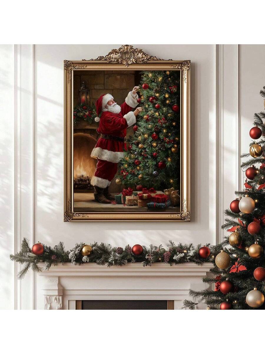 Cozy up your walls with this charming oil painting that celebrates the magic of vintage Christmas vibes. Featuring a delightful stack of classic holiday books, this framed artwork brings warmth and nostalgia to any room. Perfect for book lovers and seasonal decorators alike, it's the ideal way to add a touch of literary charm and festive spirit to your modern winter sanctuary. Whether displayed in your living room, bedroom, or study, this piece whispers tales of holiday traditions and quiet reading moments 