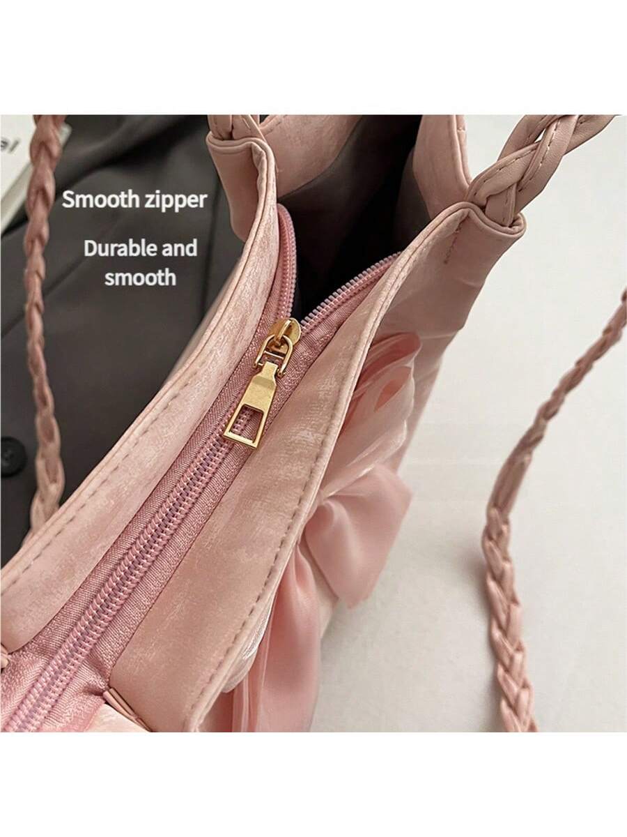 Add a pop of fun to your daily routine with the Chic Bowknot Tote Bag! This roomy companion is perfect for stashing all your essentials—whether you're commuting or exploring the city. The charming bowknot detail adds a playful twist to your look, making it as stylish as it is practical. Lightweight yet spacious, it keeps you organized without weighing you down. Ready, set, tote in style!