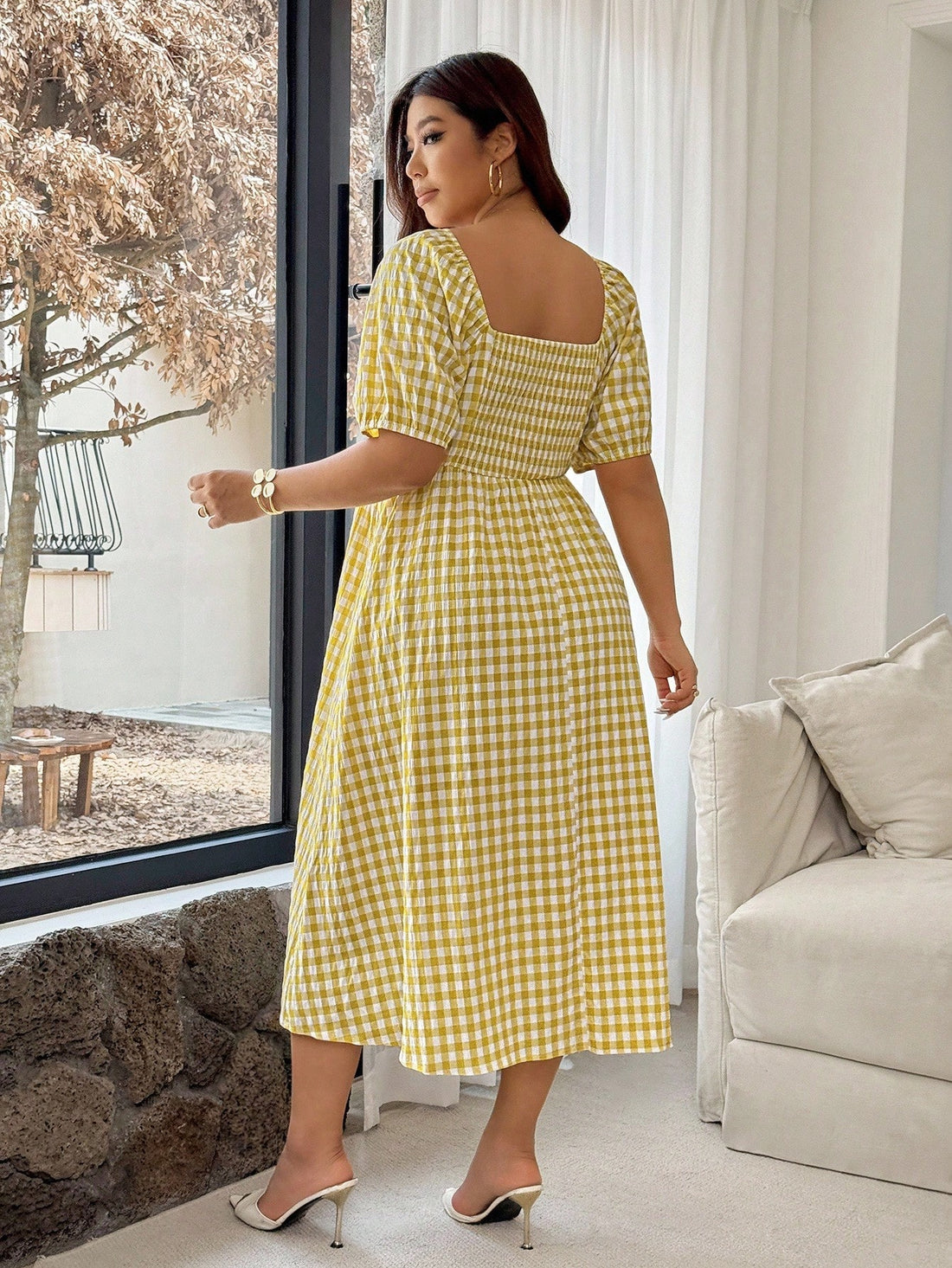 Step out in effortless charm with this Chic Plus Size Women's French Style Casual Plaid Summer Dress. Featuring a breezy short sleeve cut and a timeless plaid pattern, it’s perfect for sunny days filled with laughter and adventure. This dress blends comfort and style, making every casual outing feel a bit more special. Add a playful twist to your summer wardrobe with this fabulous French-inspired look!