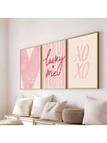 Pastel striped inspirational wall art for a girl’s bedroom