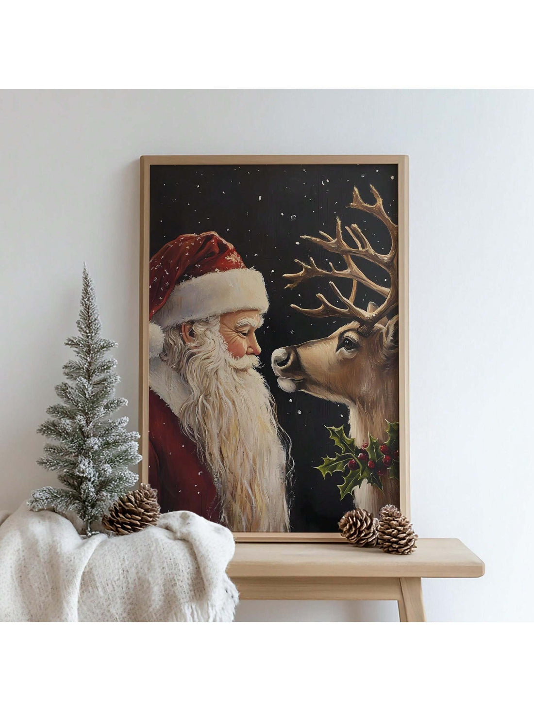 Bring a touch of holiday cheer to your living room or bedroom with this Vintage Santa Claus Canvas Wall Art. Featuring a charming rustic design, it captures the nostalgic spirit of Christmas with Santa’s jolly smile and timeless style. Perfect for cozying up your space with festive warmth and a playful vibe, this canvas adds a delightful holiday accent that invites smiles and seasonal joy all season long.