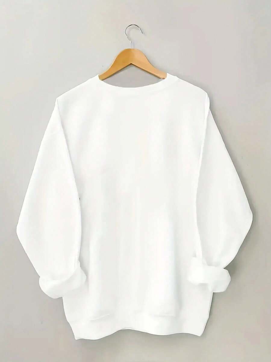 Detail view of Monet-Inspired Soft Beige Sweatshirt: Casual Art-Printed Pullover for All Seasons for everyday styling