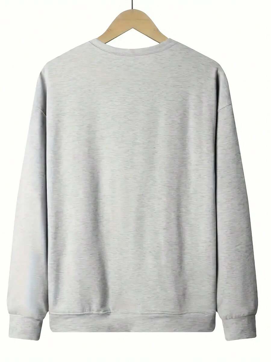 Detail view of Monet-Inspired Soft Beige Sweatshirt: Casual Art-Printed Pullover for All Seasons for everyday styling