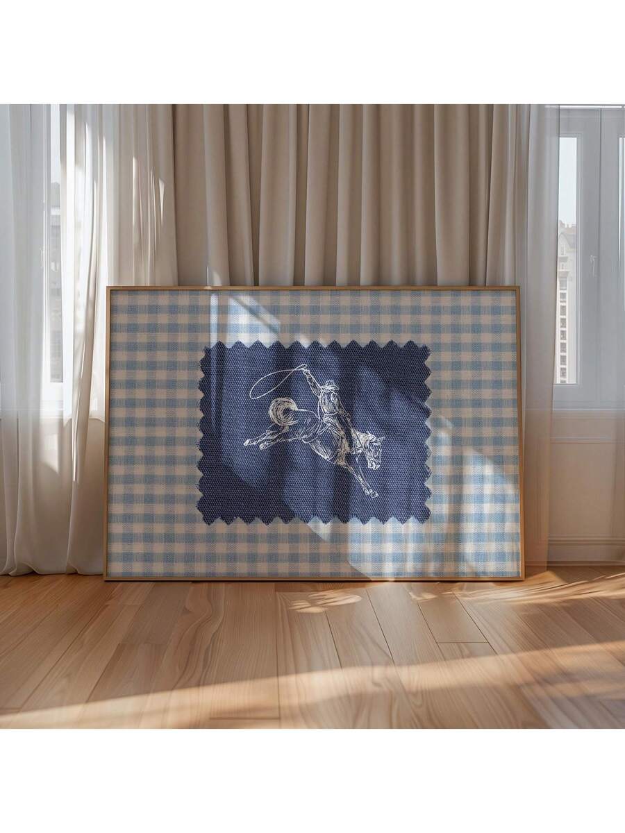 Bring a splash of the Wild West to your space with this Vintage Striped Rodeo Canvas Art. Featuring bold, nostalgic stripes and a spirited cowboy design, it’s the perfect way to add charm and personality to any rustic home or dorm room. Whether you're dreaming of rodeo thrills or just want a fun, lively accent, this canvas brings a touch of cowboy swagger right to your wall. Ready to rope in compliments? Saddle up and hang this classic piece today!