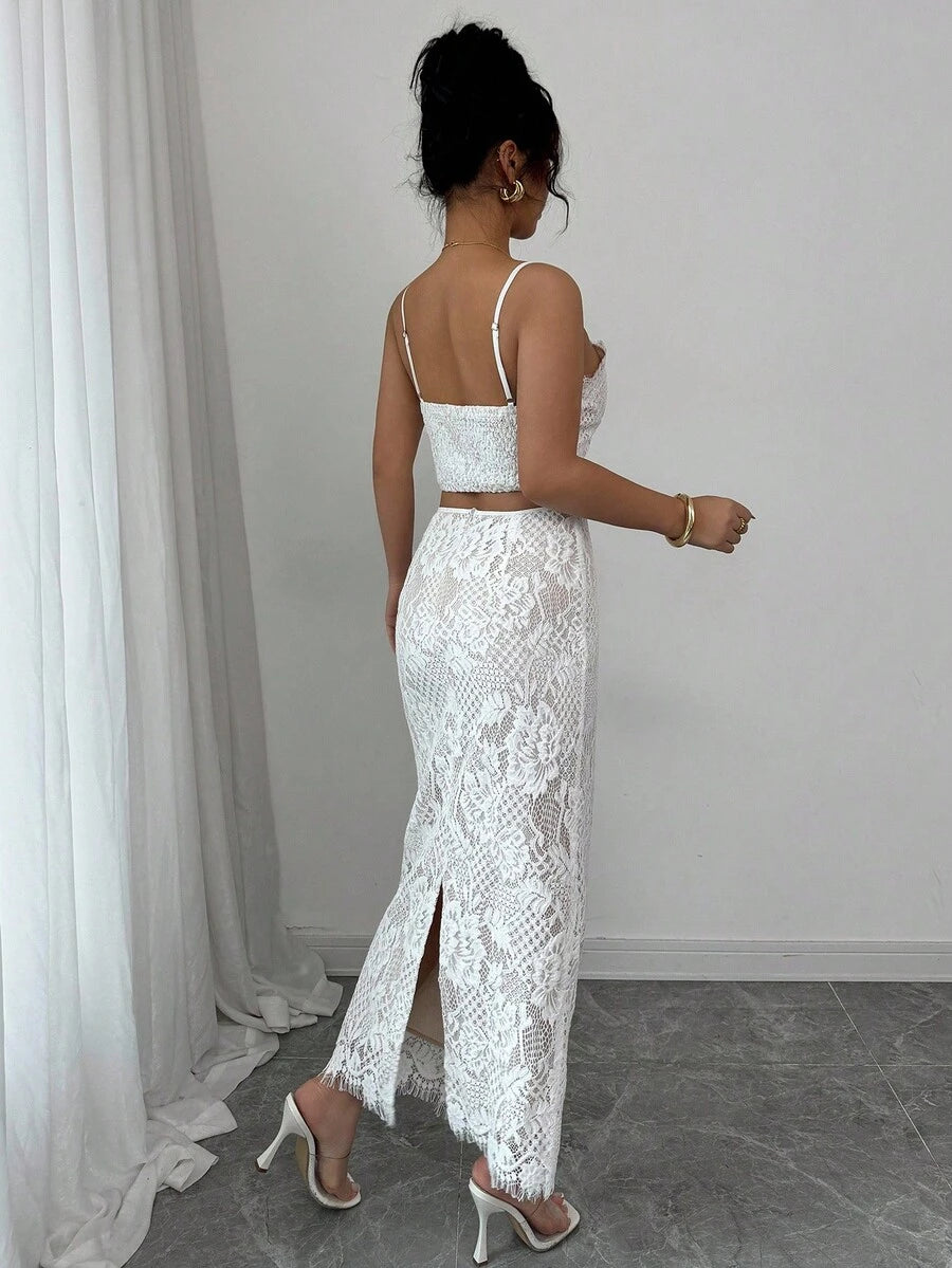 Twirl into spring and summer soirées in this enchanting bohemian camisole set! Delicate lace trim adds romantic flair to the silky-smooth camisole, while the coordinating pieces let you mix and match for endless outfit possibilities. Perfect for garden parties, beach gatherings, or those breezy evening celebrations where effortless elegance is the dress code. Embrace your free-spirited side and let this versatile set become your go-to for every warm-weather occasion.