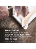 Easy to hang cow canvas with sturdy built in wood frame