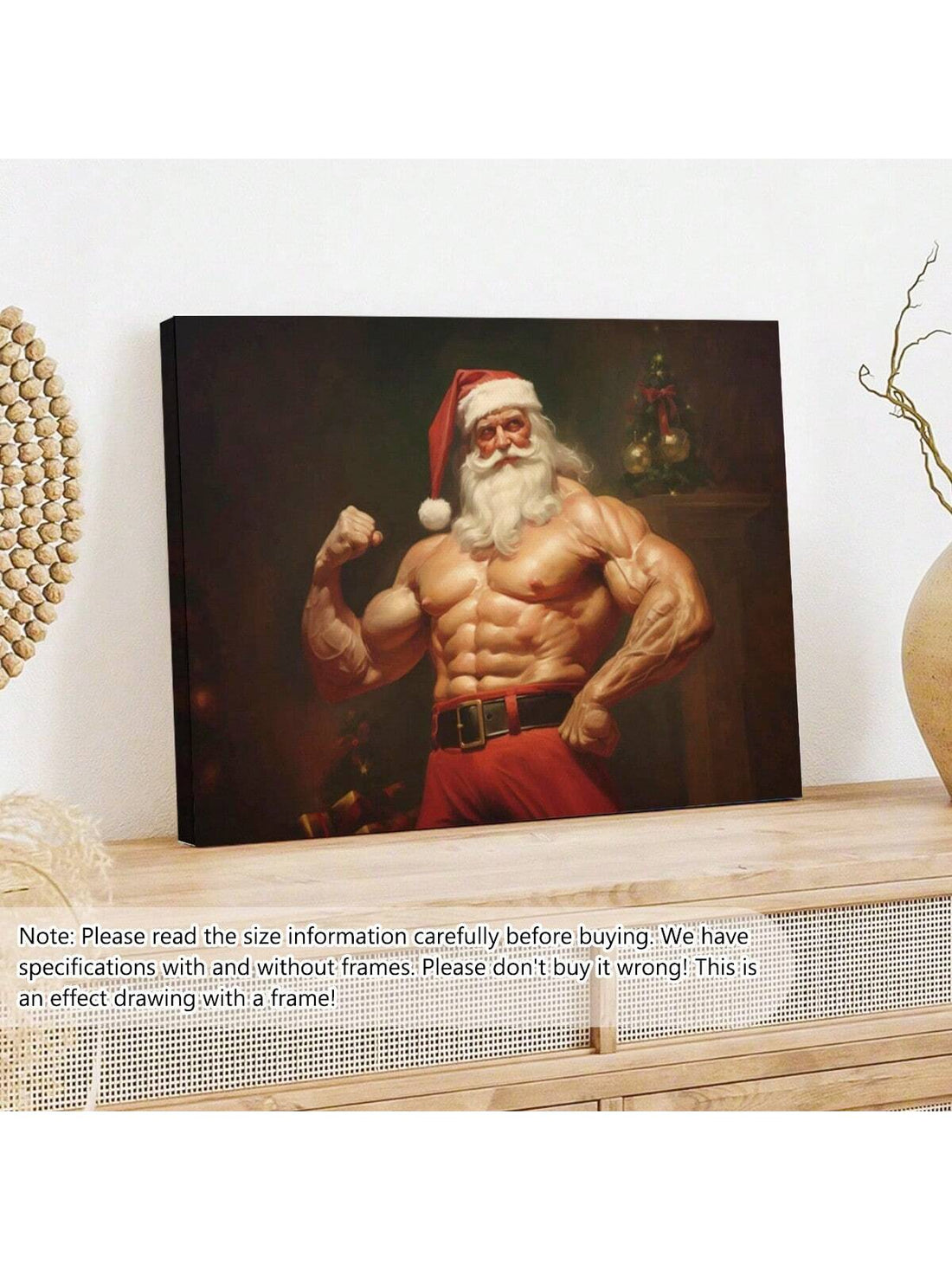 Add a playful touch to your holiday decor with this Funny Santa Claus Canvas Art. Featuring a charming farmhouse style, it brings festive cheer and a wink of humor to any room. Perfect for creating a warm, inviting atmosphere that’s sure to make guests smile throughout the season.