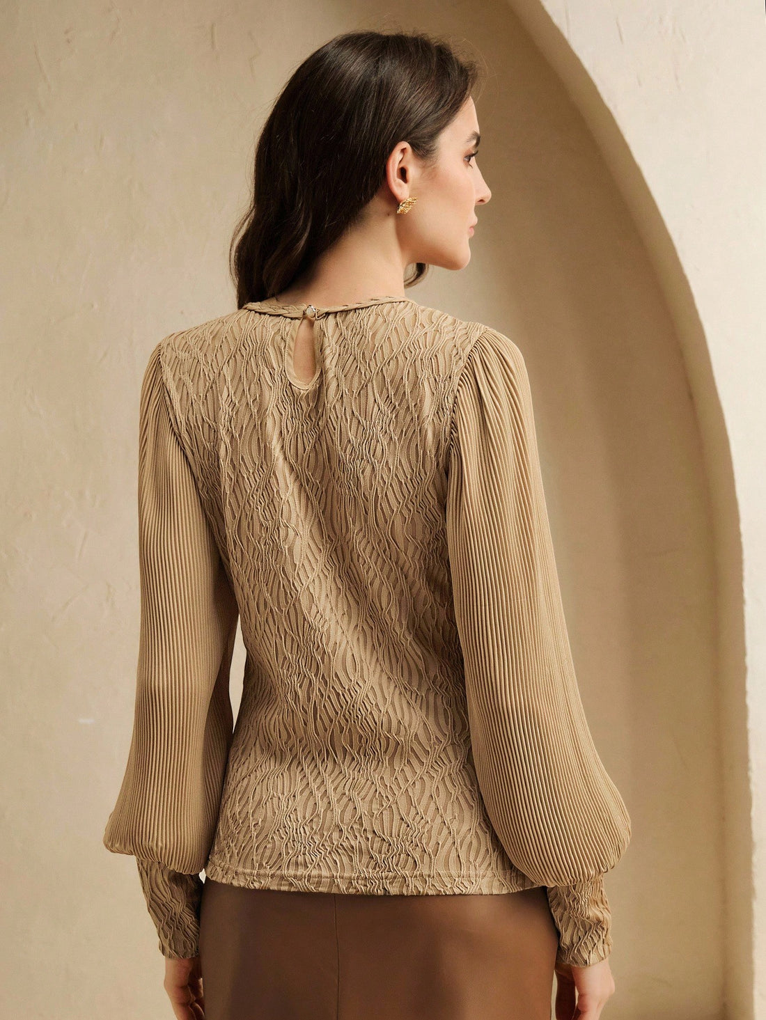 Ring in the new year with timeless elegance! This vintage-inspired knit blouse features charming lantern sleeves that add a touch of whimsy to your wardrobe. Crafted from soft, comfortable knit fabric, it's perfect for holiday gatherings, festive celebrations, or elevating your everyday style. The classic silhouette pairs effortlessly with jeans or skirts, making it a versatile piece you'll reach for again and again. Celebrate in style with this delightfully chic essential.