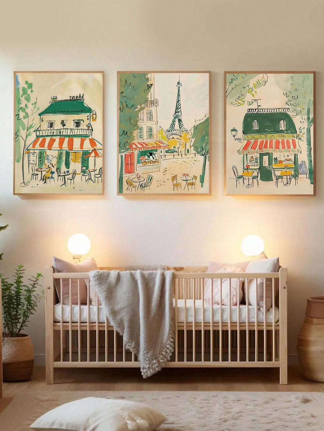 Transform your walls into a Parisian escape with this charming 3-piece wall art set. Each print captures the romantic allure of classic Parisian cafes, blending timeless elegance with contemporary grandmillennial style. Perfect for living rooms, bedrooms, offices, or any space craving European sophistication, these scenic prints add warmth and character without overwhelming your decor. The cohesive collection works beautifully together or mixed with your existing gallery wall. Bring that coveted je ne sais 