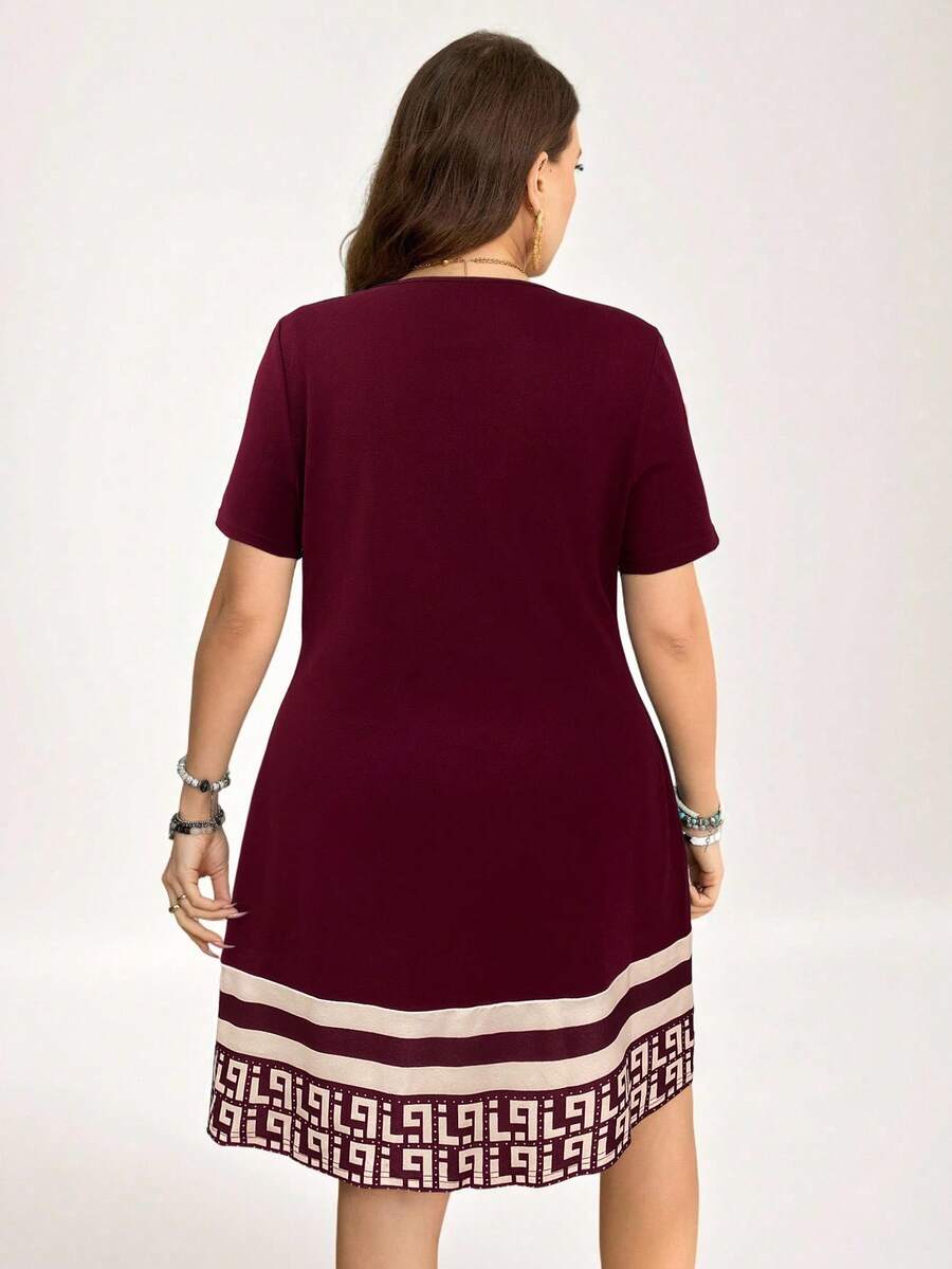 Step into autumn with flair in this Plus Size Fall Casual Dress, featuring fun stripes and lively geometric prints. Designed for comfort and style, it’s perfect for laid-back days or casual outings. Embrace cozy chic vibes and celebrate your curves with a dress that’s as playful as the season!