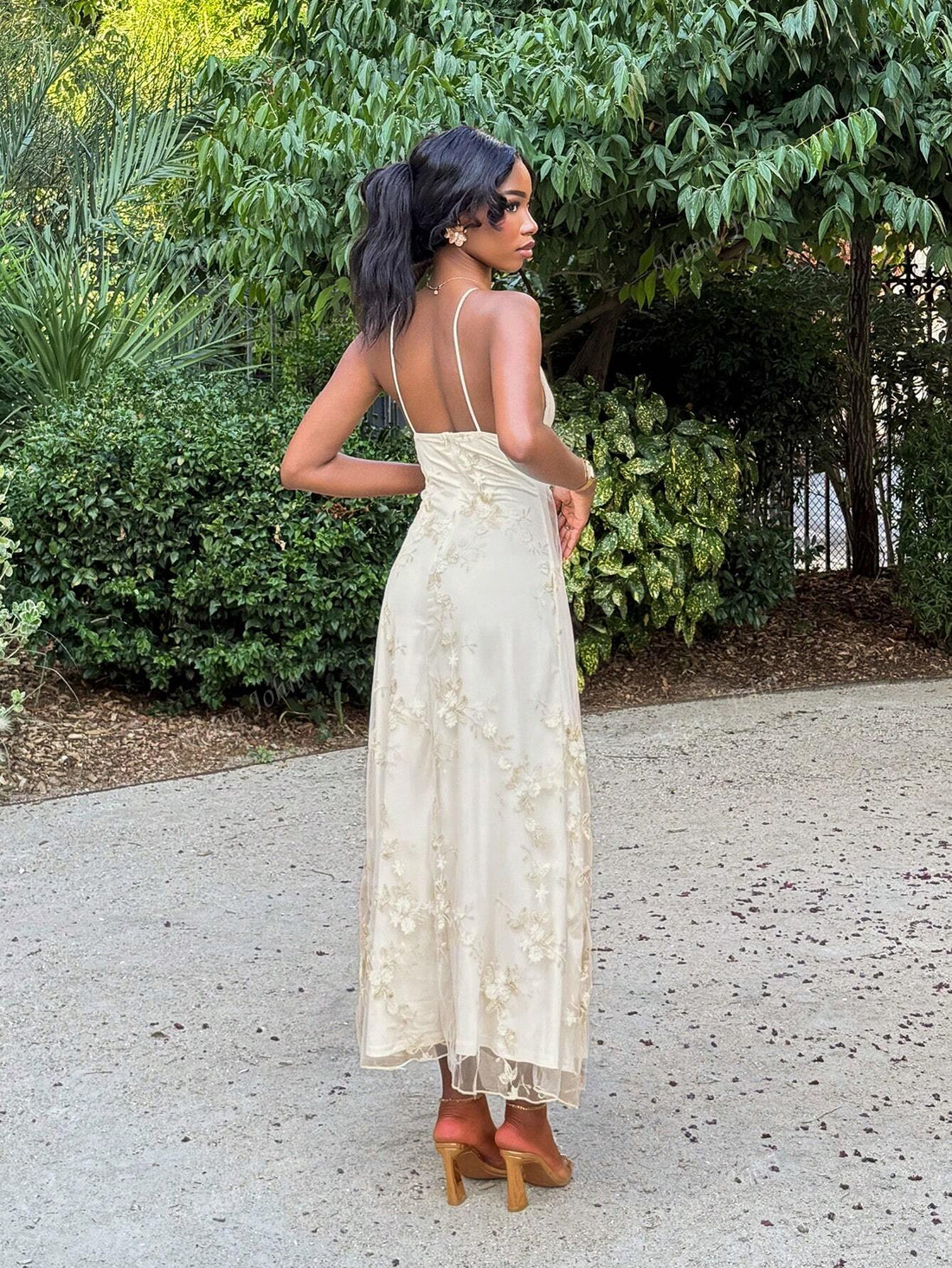 Step into romance with this Elegant Deep V Ruched Maxi Dress, perfect for wedding guests and dreamy honeymoon moments. The flattering ruched design hugs your silhouette, while delicate embroidery adds a touch of whimsical charm. Float through celebrations with effortless grace and let your style tell a love story of its own.