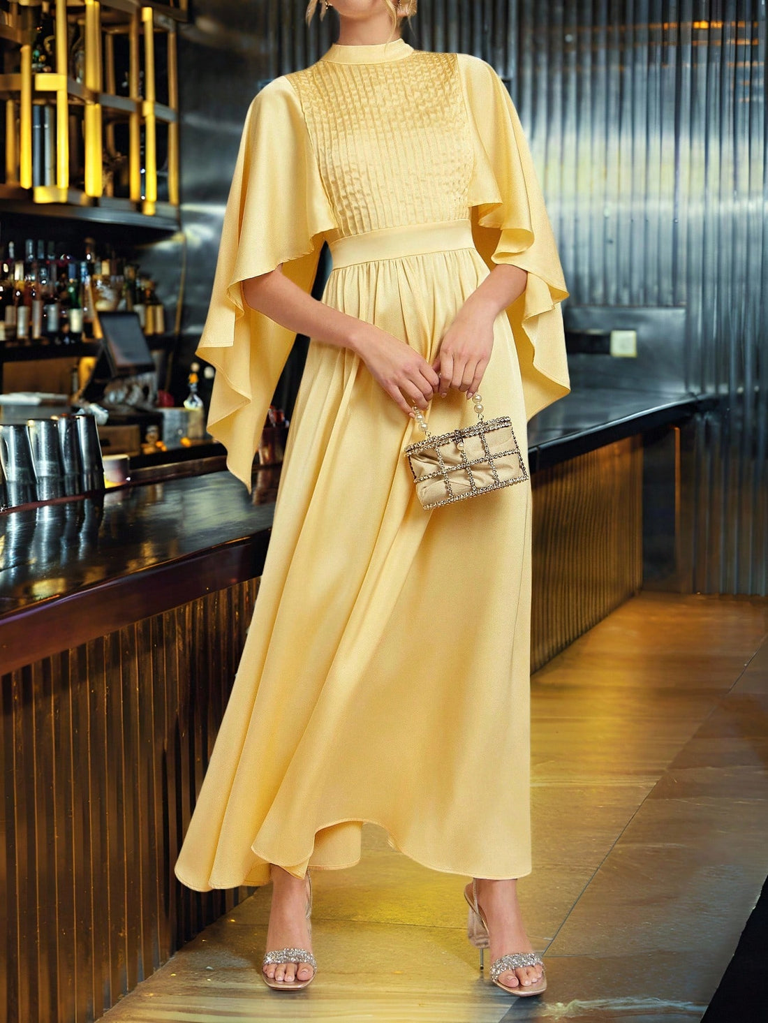 Step into charm with this Elegant Solid Color Satin Dress, perfect for afternoon tea or wedding guest celebrations. Its smooth satin fabric adds a touch of luxe shine, while the solid color keeps your look effortlessly chic. Glide through your day feeling confident and stylish, ready to turn heads with a playful yet refined vibe.