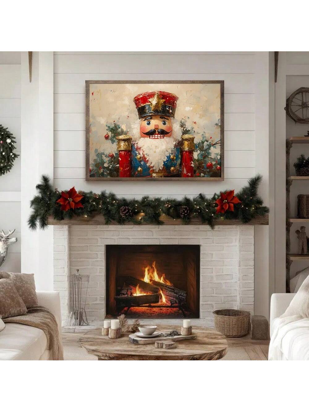 Add a splash of holiday cheer with this Colorful Nutcracker Vintage Canvas Poster. Featuring vibrant, classic nutcracker imagery, it brings a festive and cozy vibe to any room. Perfect for brightening up your Christmas decor, this charming wall art captures the magic and whimsy of the season with a playful touch. Celebrate the holidays in style with this joyful and eye-catching piece.