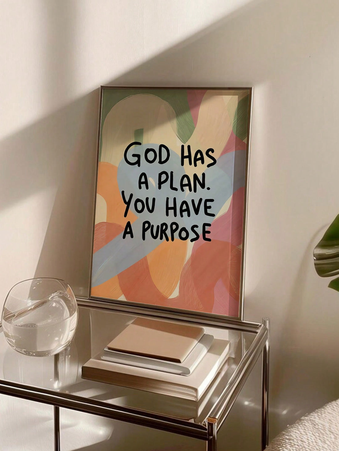 Transform your space with this uplifting Christian wall art that celebrates faith and purpose. Featuring the empowering message "God Has A Plan," this motivational print brings warmth and inspiration to any room. Perfect for bedrooms, living areas, or home offices, it serves as a daily reminder to trust the journey ahead. The thoughtful design complements modern and traditional decor styles alike, making it an ideal gift for anyone seeking spiritual encouragement. Let this piece spark conversations about ho
